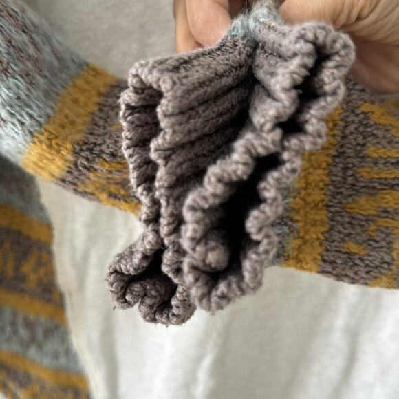 Free People Beautiful Sinner Pullover Sweater Long Sleeve Ivory Wool Boho Medium - Picture 3 of 8